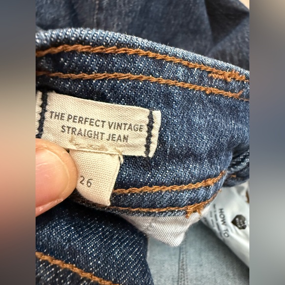 Madewell The Perfect Vintage Straight Blue Jean Dark Wash Women's 26 - Picture 8 of 9